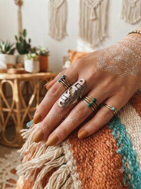Vintage Taxco Mexican Sterling Silver Geometric Labyrinth Statement Ring – TR-13